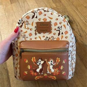 Disney Loungefly Autumn Chip and Dale Backpack